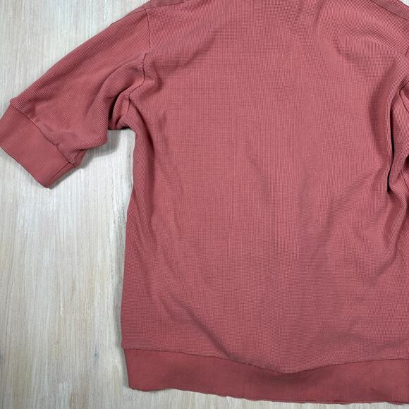 Adidas Raw Pink Short Sleeve Full Zip Waffle Knit Track Top Sporty Jacket Medium - Picture 14 of 14